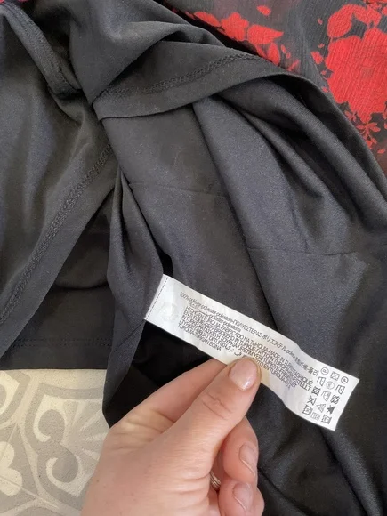 Zara black red floral print frill ruffle detail short dress M UK 10 12 - Picture 7 of 8